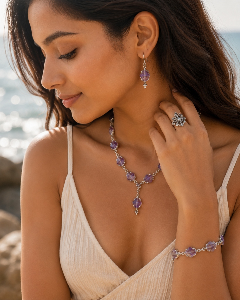 Purple Hues &
Silver Dreams